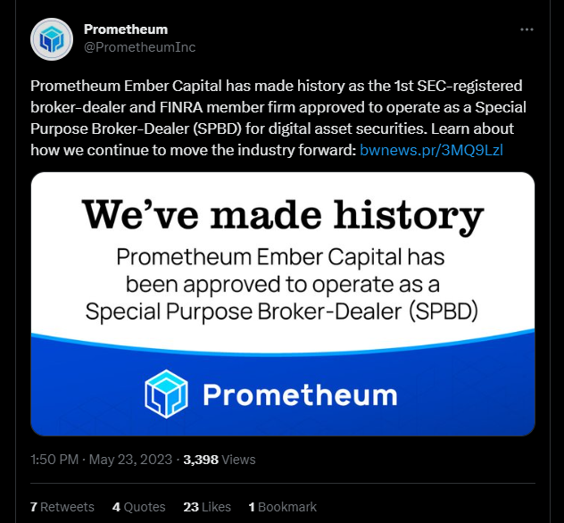 Prometheum subsidiary receives FINRA approval for digital asset qualified custody image 173