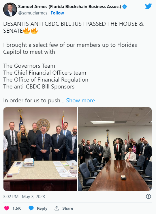 Florida Governor Signs CBDC Bill into Law, Putting Restrictions on US and Foreign CBDCs image 82