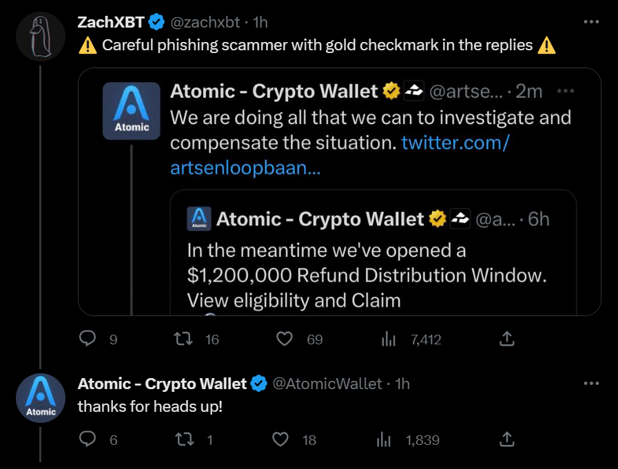Atomic Wallet Hack: Company Says 1% of Users Affected, Investors Say More image 15