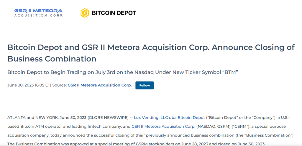 Bitcoin Depot to Become Publicly Traded Company on Nasdaq image 3