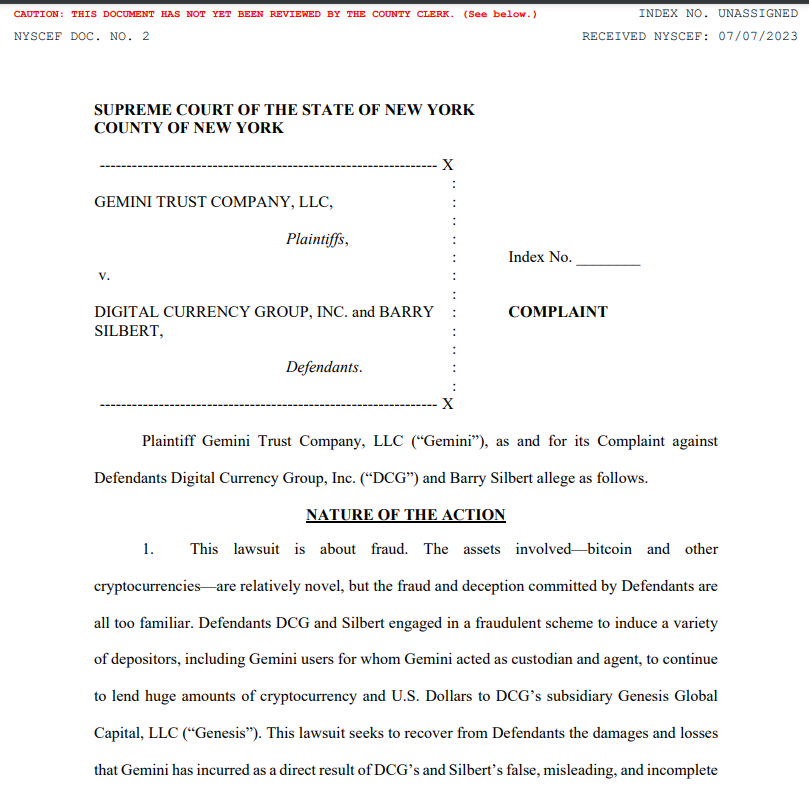 Gemini Sues Digital Currency Group and Barry Silbert Over Earn Program image 54